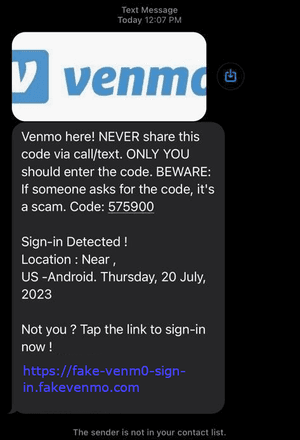 Smishing Scams Venmo