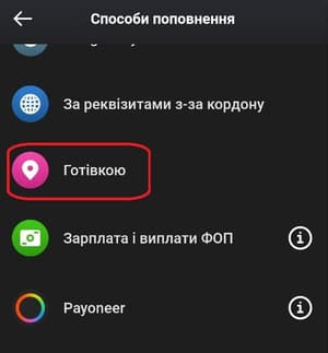 Дозволяється передивитись адреси у вигляді списку з відображенням відстані до них та поточним графіком роботи