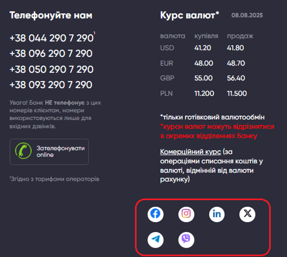 Спосіб зв’язку з оператором ПУМБ через чат-бот